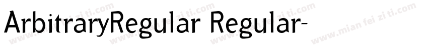ArbitraryRegular Regular字体转换